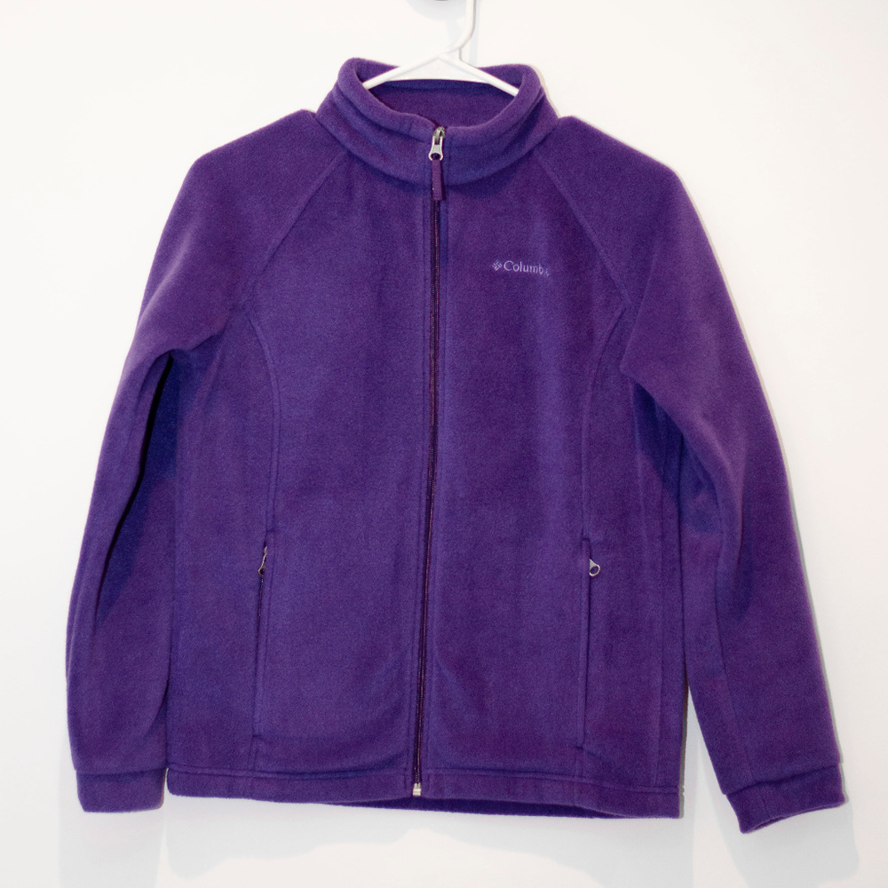 Columbia Benton Springs Dark Purple Zip Fleece